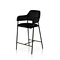 Black metal bar chairs